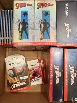 Magic The Gathering MTG Spider-Man Gift Bundle Collector Play Booster Lot - Image 1
