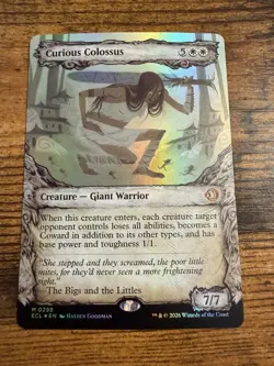MTG Lorwyn Eclipsed SHOWCASE FOIL Curious Colossus - Image 1