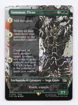Summon: Titan (Borderless) 0373 (R) MTG FINAL FANTASY (FIN) - Image 1