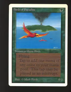 Magic MTG Unlimited Birds of Paradise LIGHTLY PLAYED LP - Image 1