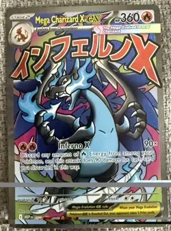 Pokemon Mega Charizard X EX Mega Evolution black star promo - Image 1