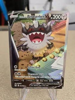 Pokemon TCG Lost Origin #184/196 Galarian Perrserker V (Alternate Full Art) - Image 1