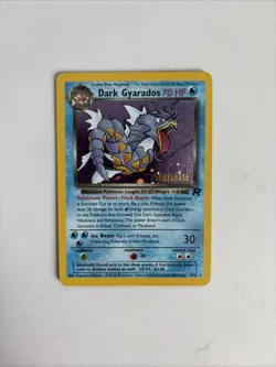 Pokemon 1999 Dark Gyarados Holo PRE RELEASE Stamp SP Team Rocket Very Rare 8/82 - Image 1