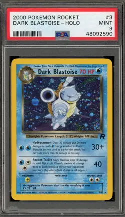 Pokemon Dark Blastoise Team Rocket Unlimited Holo Rare #3 PSA 9 Mint - Image 1