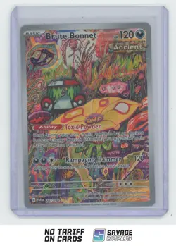 2023 Pokemon Scarlet & Violet Paradox Rift Brute Bonnet #207/182 Illustration - Image 1