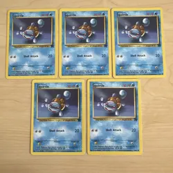 Lot of 5 Vintage 2000 Pokemon Team Rocket - Squirtle 68/82 - Image 1