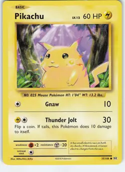 Pikachu 35/108 Common Normal XY - Evolutions NM/LP Pokemon - Image 1