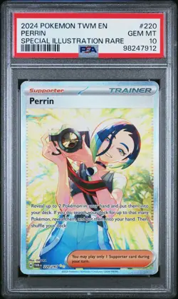 2024 POKEMON TWM EN-TWILIGHT MASQUERADE SPECIAL ILLUSTRATION RARE PERRIN PSA 10 - Image 1