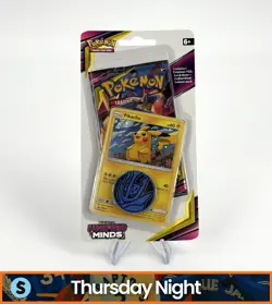 POKEMON SUN & MOON UNIFIED MINDS SEALED BOOSTER PACK HANGER PIKACHU PROMO - Image 1