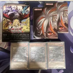 Yugioh 3x The Chronicles Deck The Fallen & The Virtuous No Promo All Foil Ed - Image 1