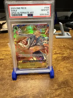 One Piece Sanji Alt Art OP04-104 SR Super Rare Kingdoms of Conspiracies Psa 10 - Image 1