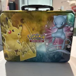 Pokemon Tin Lunchbox with Mixed TCG Cards Pikachu - Image 1