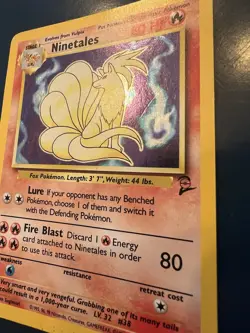 Pokemon Ninetales TCG Base Set 2 Holo Rare Card 13/130 WOTC Played MP - Image 3