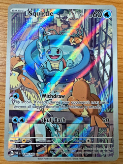 Pokemon Squirtle TCG Stellar Crown Illustration Rare Holo Card 148/142 Sv07 - Image 1