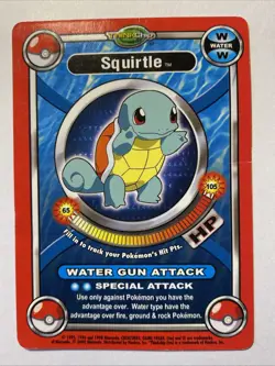 SQUIRTLE Pokemon Card TCG Thinkchip Battle Stadium - Image 1