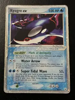 Kyogre Ex 94/101 Hidden Legends 2004 Pokemon TCG Card DMG - Image 1