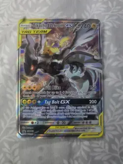 Pokemon Pikachu & Zekrom GX SM168 TAG TEAM Promo Holo Card English - Image 1