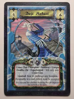 Doji Hoturi Shadowlands L5R Crane Champion Legend of the Five Rings ccg NM+ card - Image 1