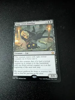 Nine-Lives Familiar MTG Creature Card Foundations 1x NM Magic the Gathering - Image 1
