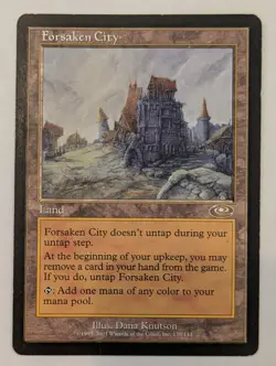 Forsaken City x1, Planeshift #139, MP (shuffle/edge wear) - 1st Owner - Image 1
