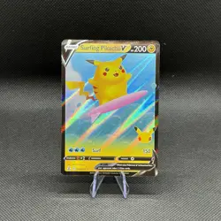 Pokemon TCG Surfing Pikachu v Celebrations Holo Ultra Rare Card 008/025 - Image 1