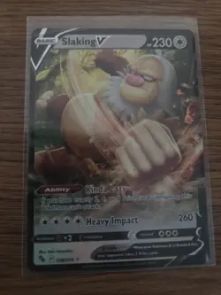 Pokemon TCG Slaking v Holo Card Pokemon Go 058/078 NM/Mint Condition - Image 1