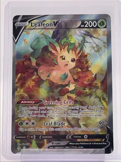 LEAFEON V 2021 POKEMON SWSH EVOLVING SKIES ULTRA RARE 167/203 Q4339 - Image 1