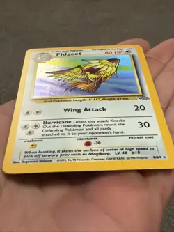 1999 Jungle Pidgeot Holo Pokemon #8/64 No Symbol Error - Image 3