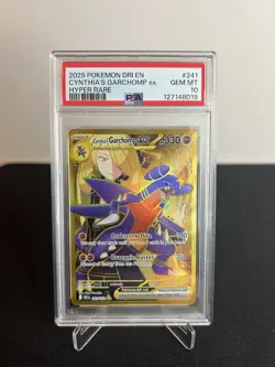 2025 Pokemon Destined Rivals Cynthia's Garchomp ex #241/182 PSA 10 - Image 1