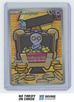 2023 Pokemon Scarlet & Violet Paradox Rift Gimmighoul #198/182 Illustration Rare - Image 1