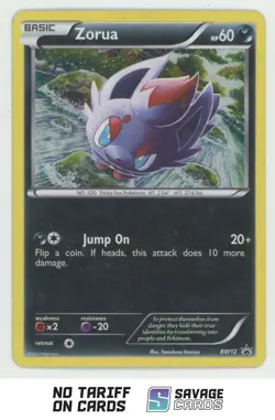 2011 Pokemon Black & White Black Star Promo Holo Zorua #BW12 - Image 1