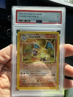 1999 Pokemon TCG Charizard Base Set Holo Rare - Image 1