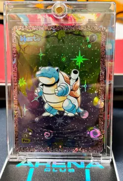 Blasto 2/69 Cosmic Holo Dittomon Base Set 1st Edition Fan Art Pokemon 2025 TCG - Image 1