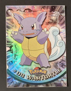 1999 Topps Pokemon Rainbow Foil #08 Wartortle Holo Black Logo Series 1 TV 1st - Image 1