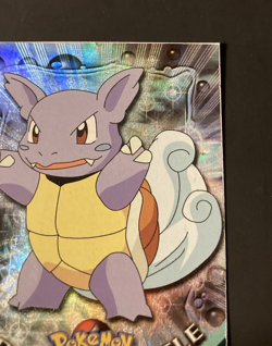 1999 Topps Pokemon Rainbow Foil #08 Wartortle Holo Black Logo Series 1 TV 1st - Image 3
