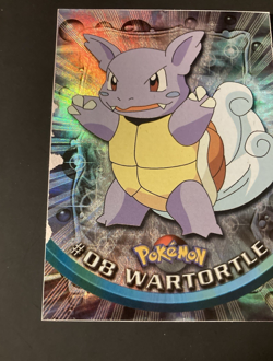 1999 Topps Pokemon Rainbow Foil #08 Wartortle Holo Black Logo Series 1 TV 1st - Image 5