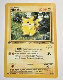 Pokemon TCG Pikachu Jungle 1st Edition 60/64 Wizards W Gold Stamp Pokemon Card - Image 1