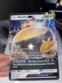 Snorlax GX SM05 Sun Moon Black Star Promo Card NM Condition JUMBO - Image 1