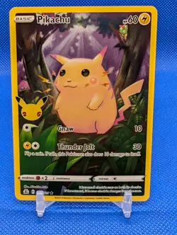 Pikachu 005/025 Celebrations Full Art Ultra Rare Holo Pokemon Card LP - Image 1