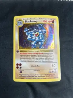 Pokemon Card - Base 8/102 - MACHAMP (holo-foil) *Shadowless 1st Edition* - Image 1
