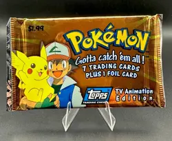 Pokemon Topps Trading Cards TV Animation Edition Sealed Pack - Image 1