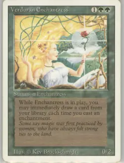 Verduran Enchantress Vintage LP Non-Foil Revised Edition MTG - Image 1