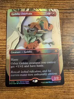 MTG Lorwyn Eclipsed BORDERLESS FOIL SPECIAL GUESTS Goblin Chieftain - Image 1