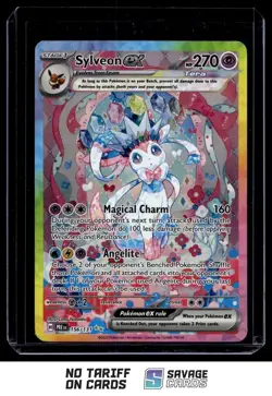 2025 Pokemon Prismatic Evolution Special Illustration Rare Sylveon ex #156/131 - Image 1