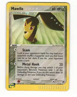 Mawile 9/100 Rare 2003 Sandstorm Holo Pokemon HP - Image 1