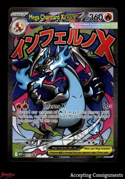 2025 Pokemon TCG Black Star Promo Mega Charizard X EX UPC FULL ART - Image 1