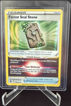 Forest Seal Stone 156/195 Silver Tempest Rare Holo Pokemon TCG - Image 1