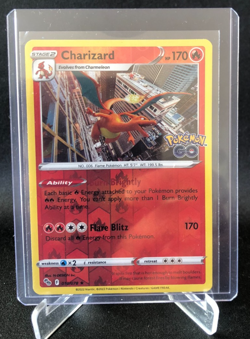 Charizard 10/78 Pokemon GO Reverse Holo Rare Pokemon TCG - Image 1