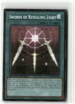 Yugioh Swords of Revealing Light SBC2-ENA14 Prismatic Secret Rare 1st Ed NM - Image 1