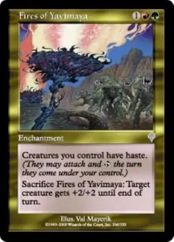 MTG Invasion - Fires of Yavimaya (x2) NM - Image 1